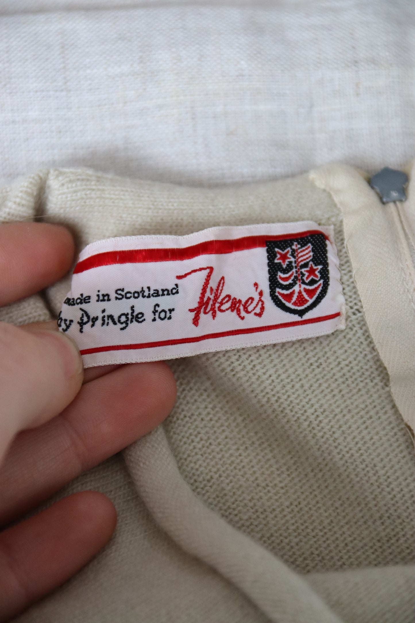 Pringle for Filene's Cowl Neck Cream Sweater