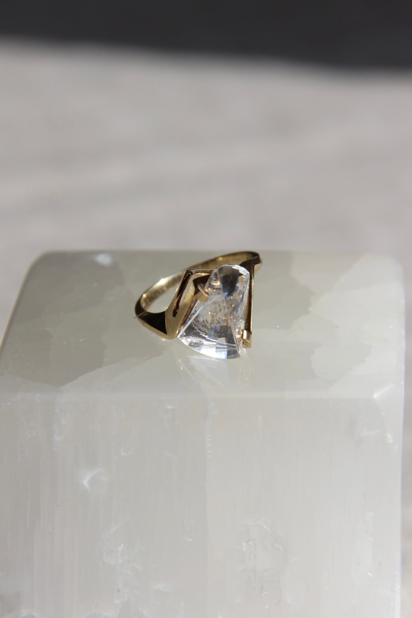Fantasy Cut Cubic Zirconia Ring - 10K