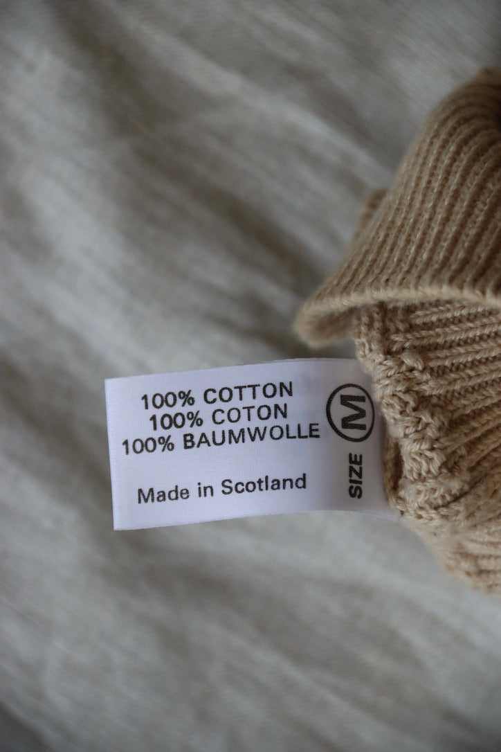 Tuttle Golf Tan Cotton Sweater