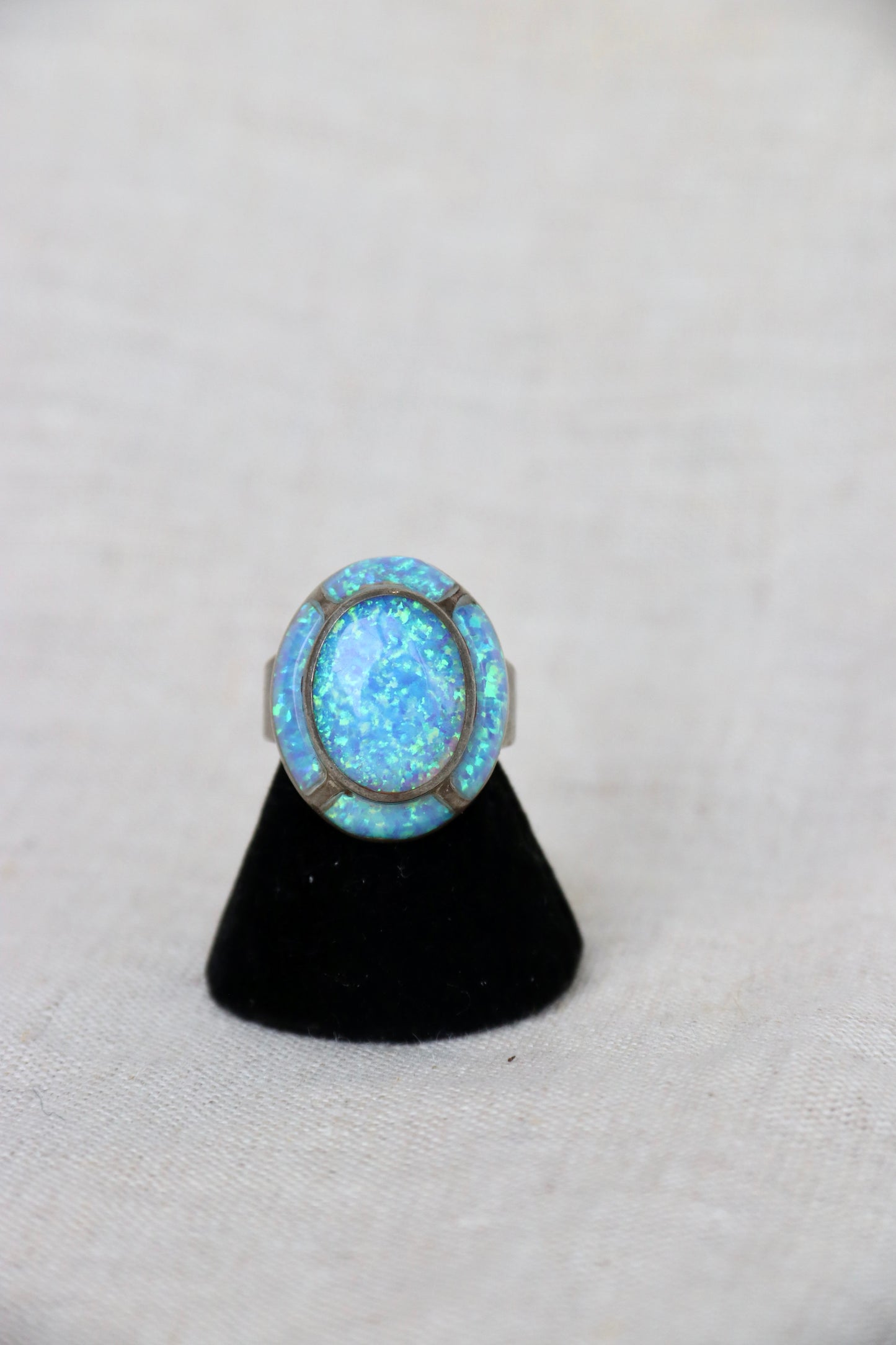 Ted Ott Sterling Silver opal ring