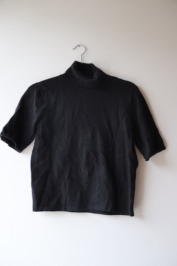 Black Cashmere Turtleneck Sweater
