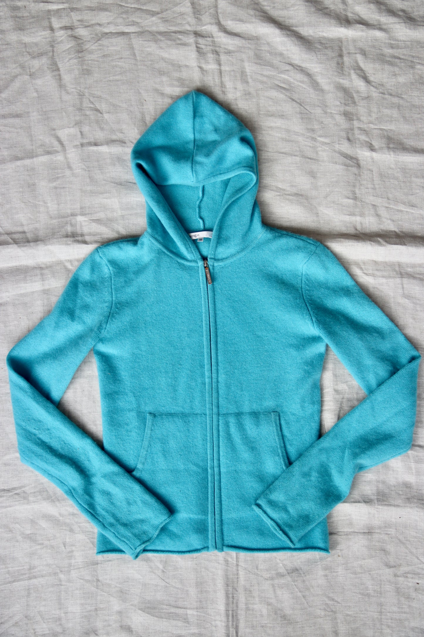 Vince Cashmere Zip Up Hoodie Sweaters