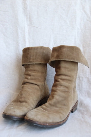 Fiorentini Baker Tan Suede Leather Zip Boots