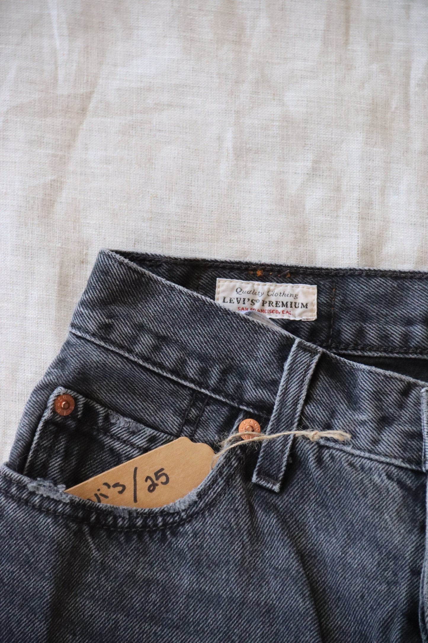 Levis Faded Black Wash Jeans