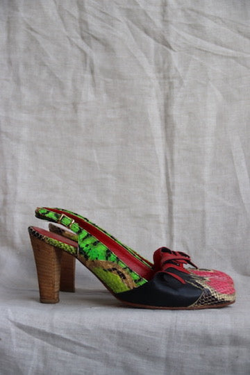 Jan Jansen Amsterdam Snake Leather Heels