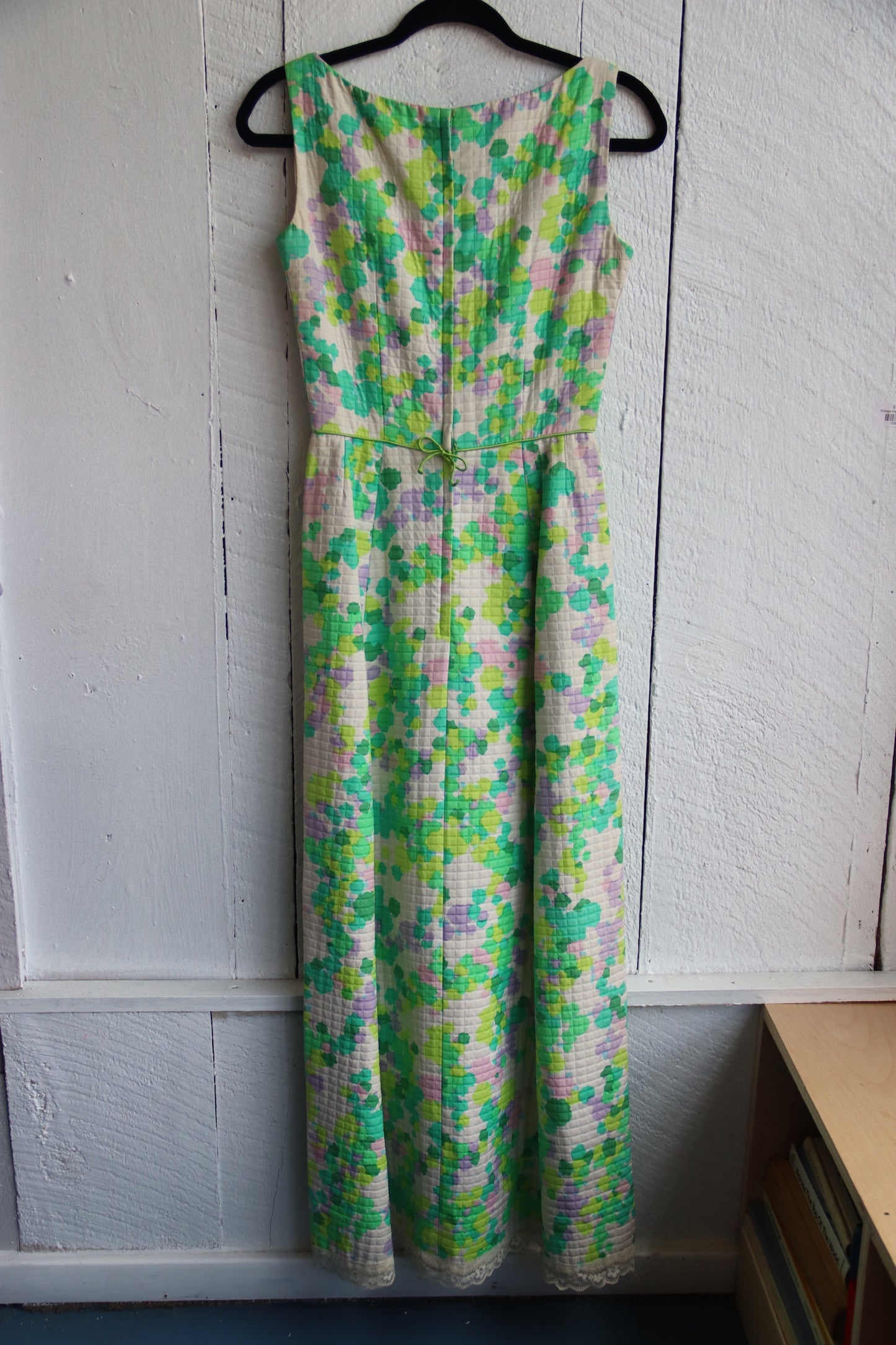 Harold Grant Green Quilt Maxi Dress - 1970s