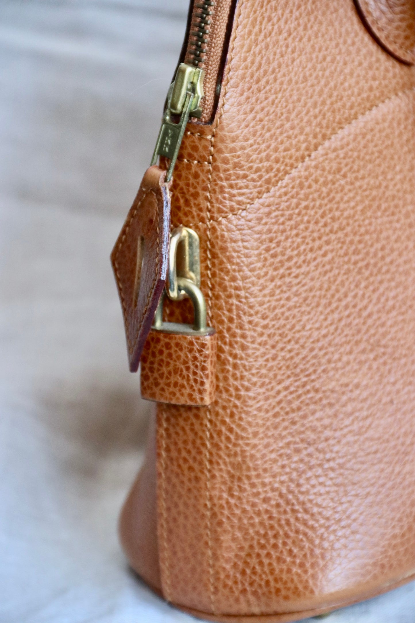 Hermes Style Brown Leather Purse