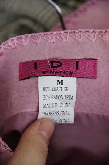 IDI by Mathew Pink Leather Skirt