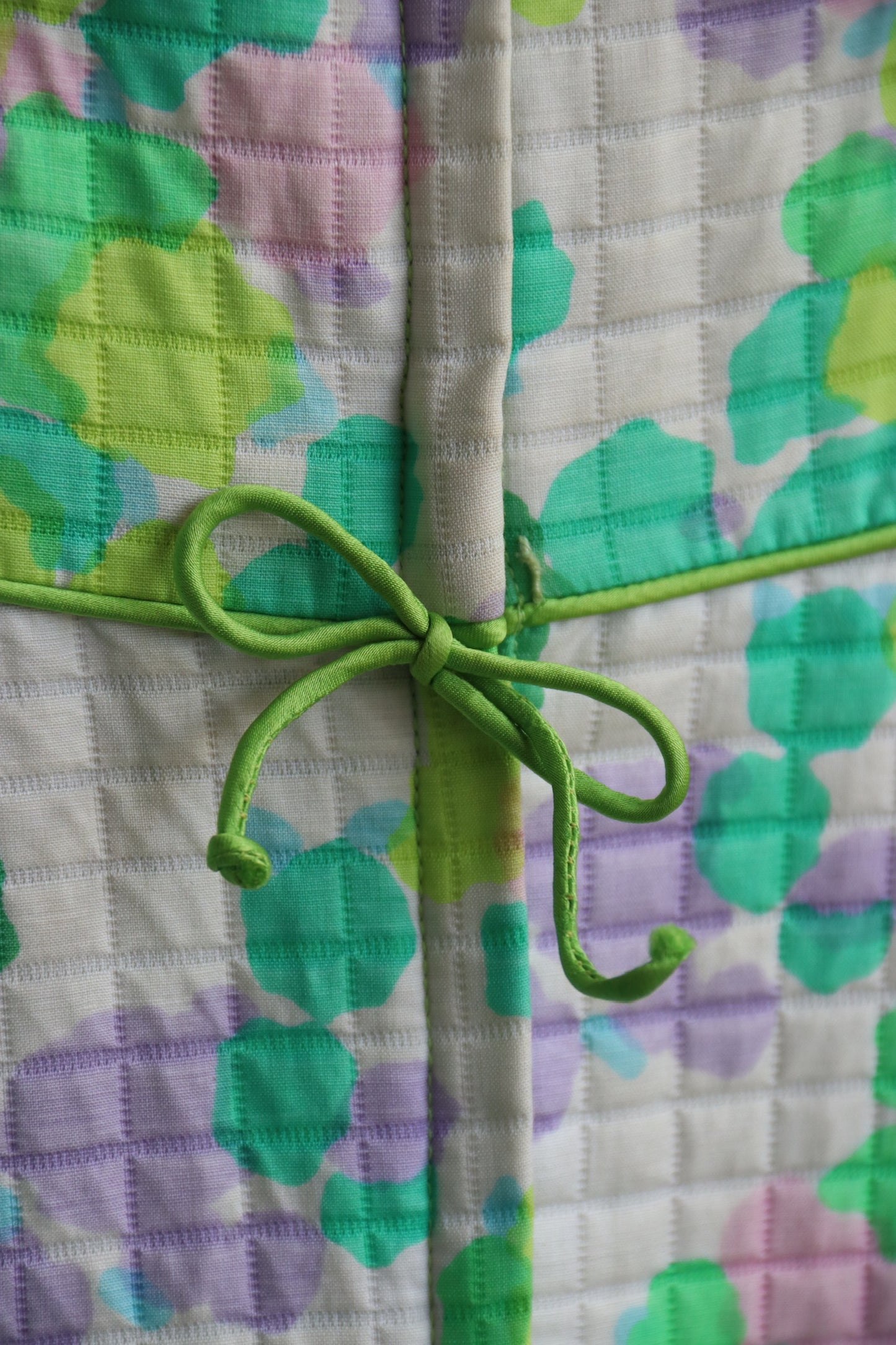 Harold Grant Green Quilt Maxi Dress - 1970s