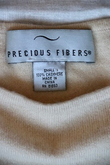 Vintage Precious Fibers Butter Yellow Cashmere Sweater