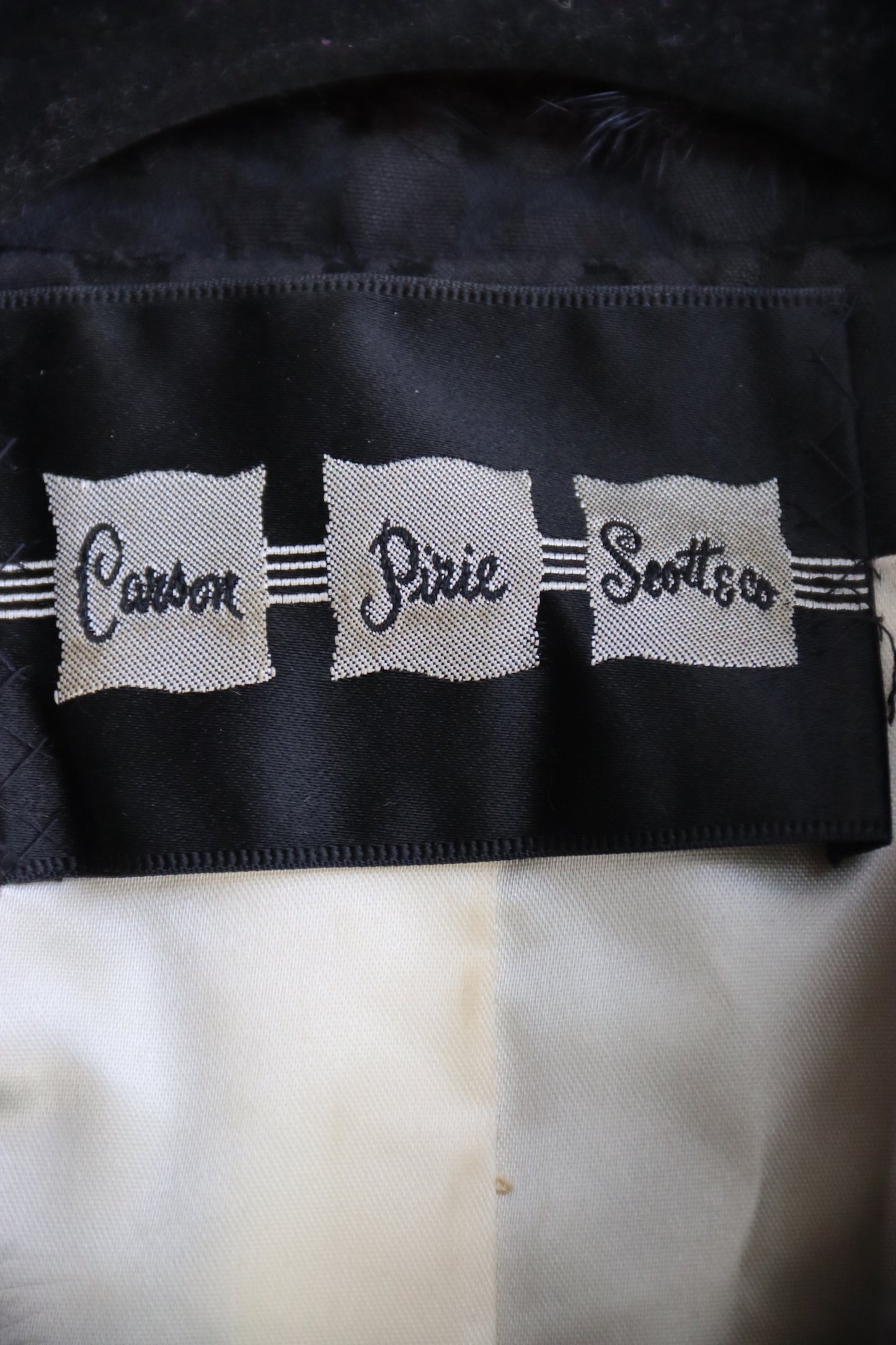Carson Pirie Scott & Co. jacquard jacket and belted dress set