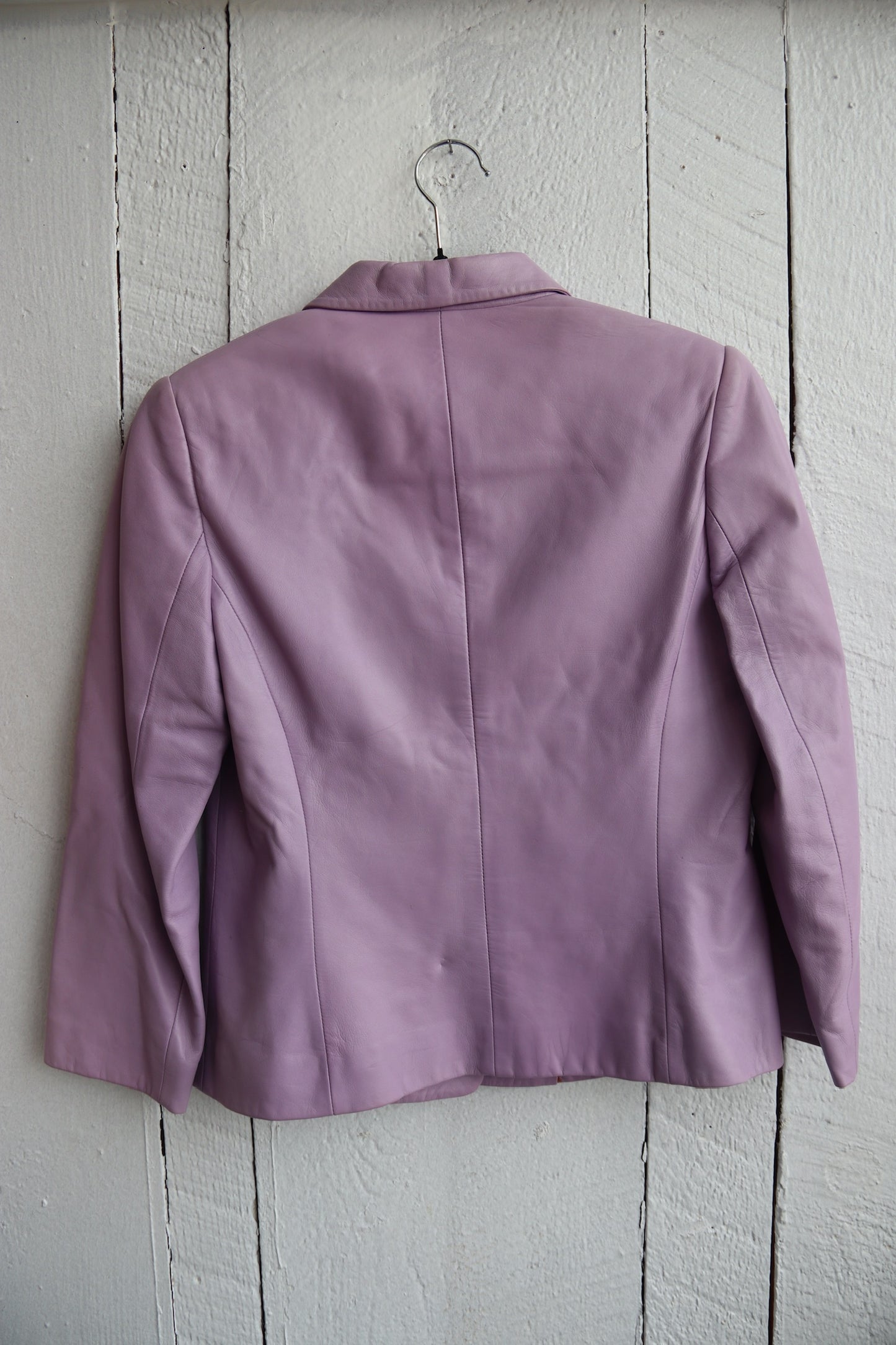 Vintage Piazza Siempone Lavender Purple Leather Jacket