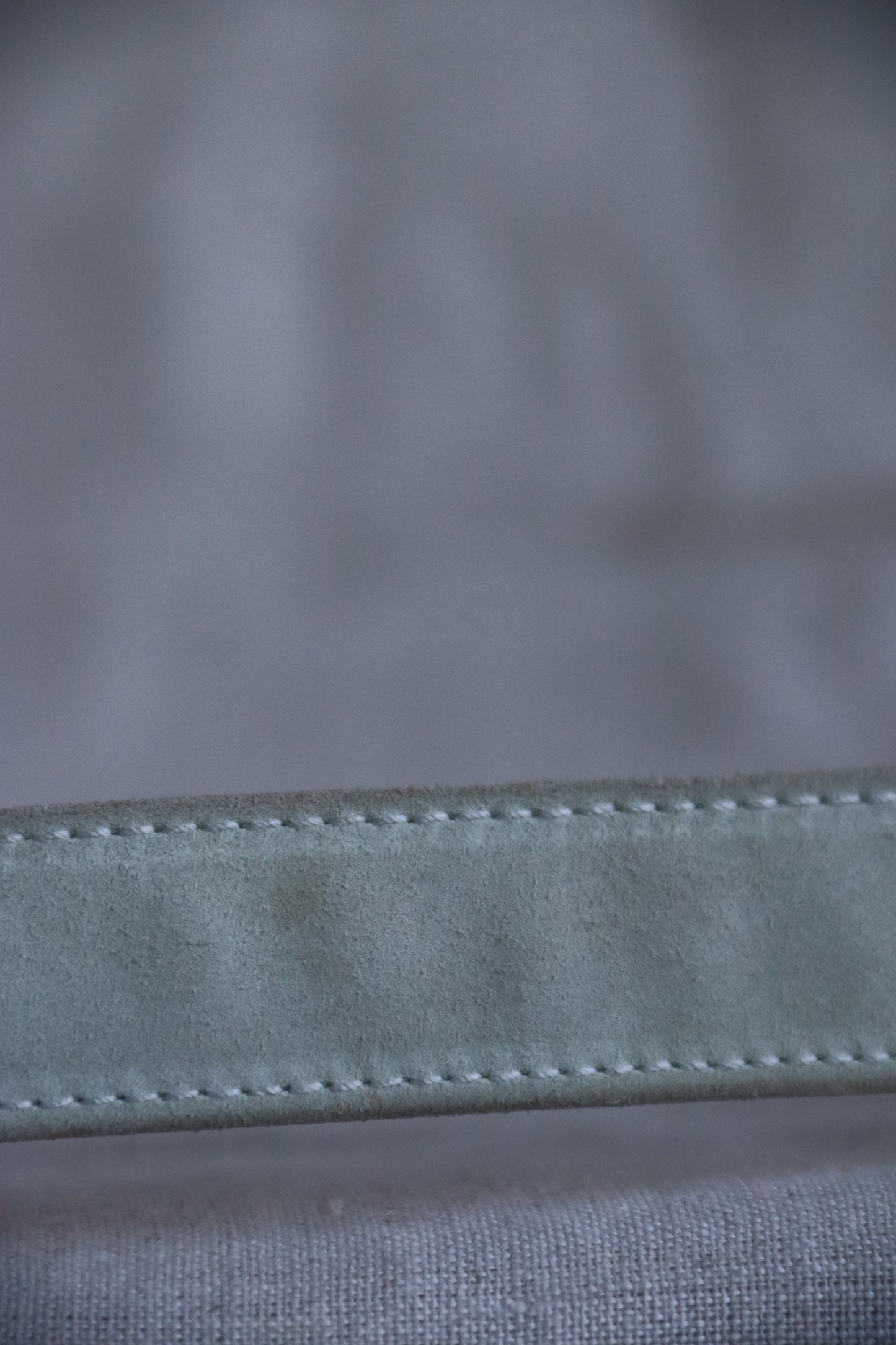 Vintage Escada Mint Green Grey Suede Belt - 36