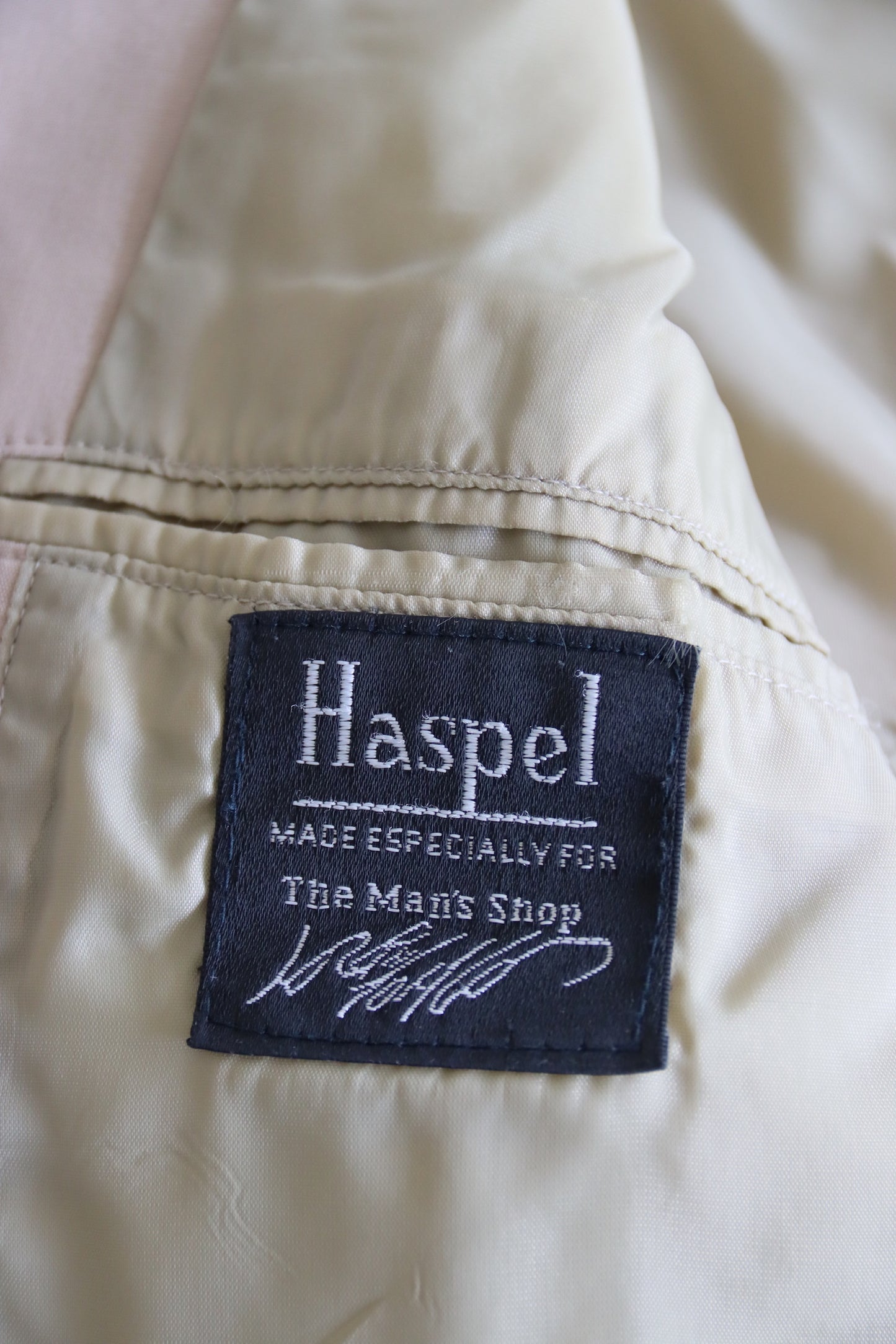 Haspel Men's Tan Two Piece Suit