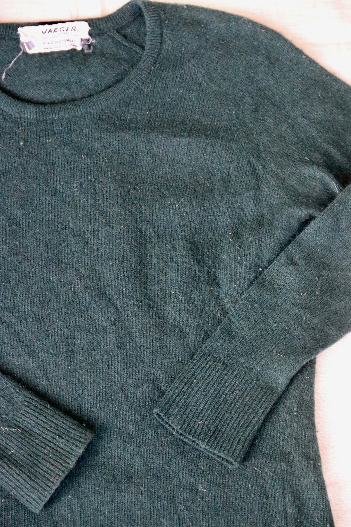 Vintage Jaeger Green Cashmere Sweater