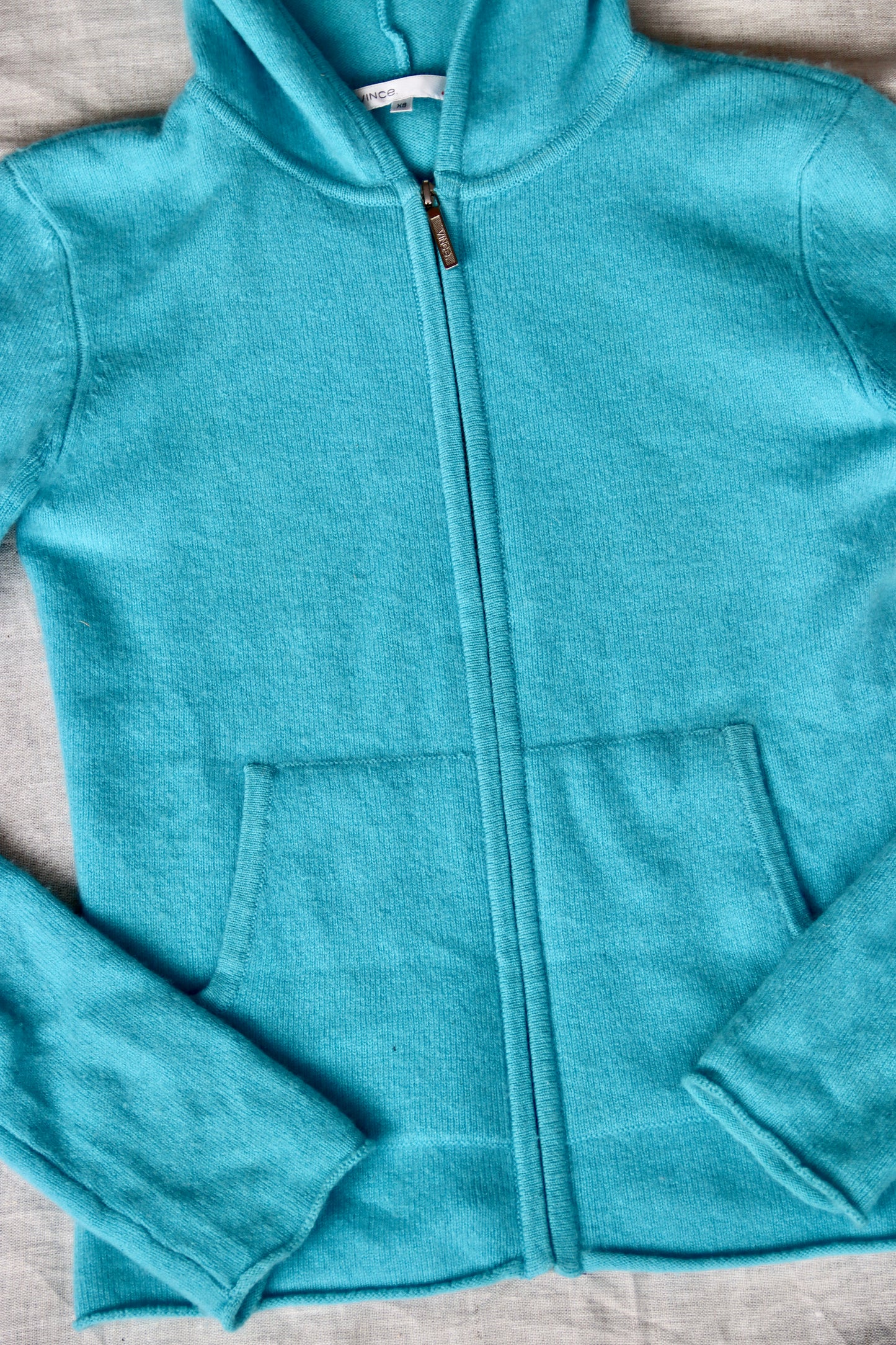 Vince Cashmere Zip Up Hoodie Sweaters