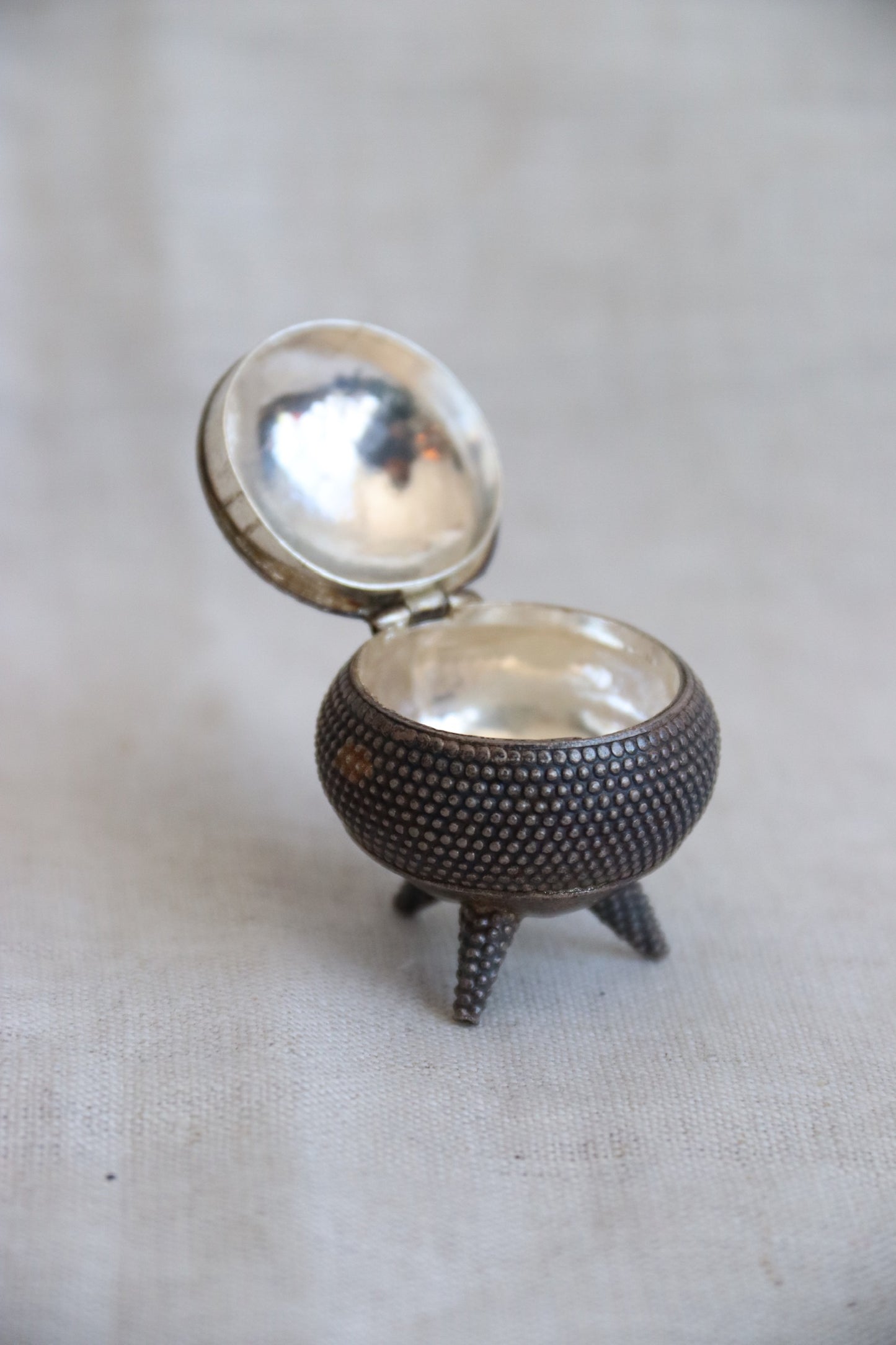 Miniature Silver 3 Legged Box