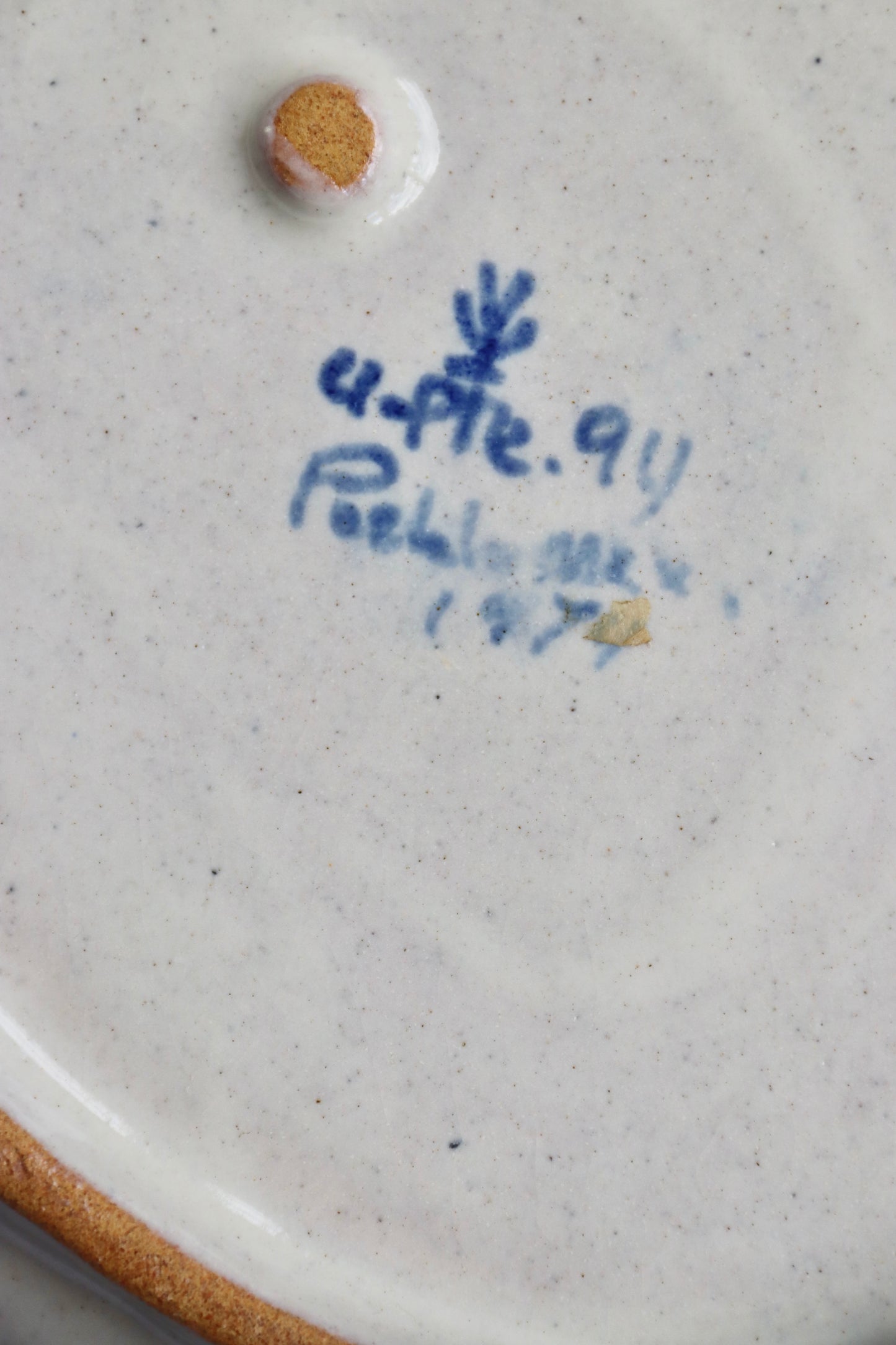 Vintage 70s Mexican Hand Painted Ceramic Platter