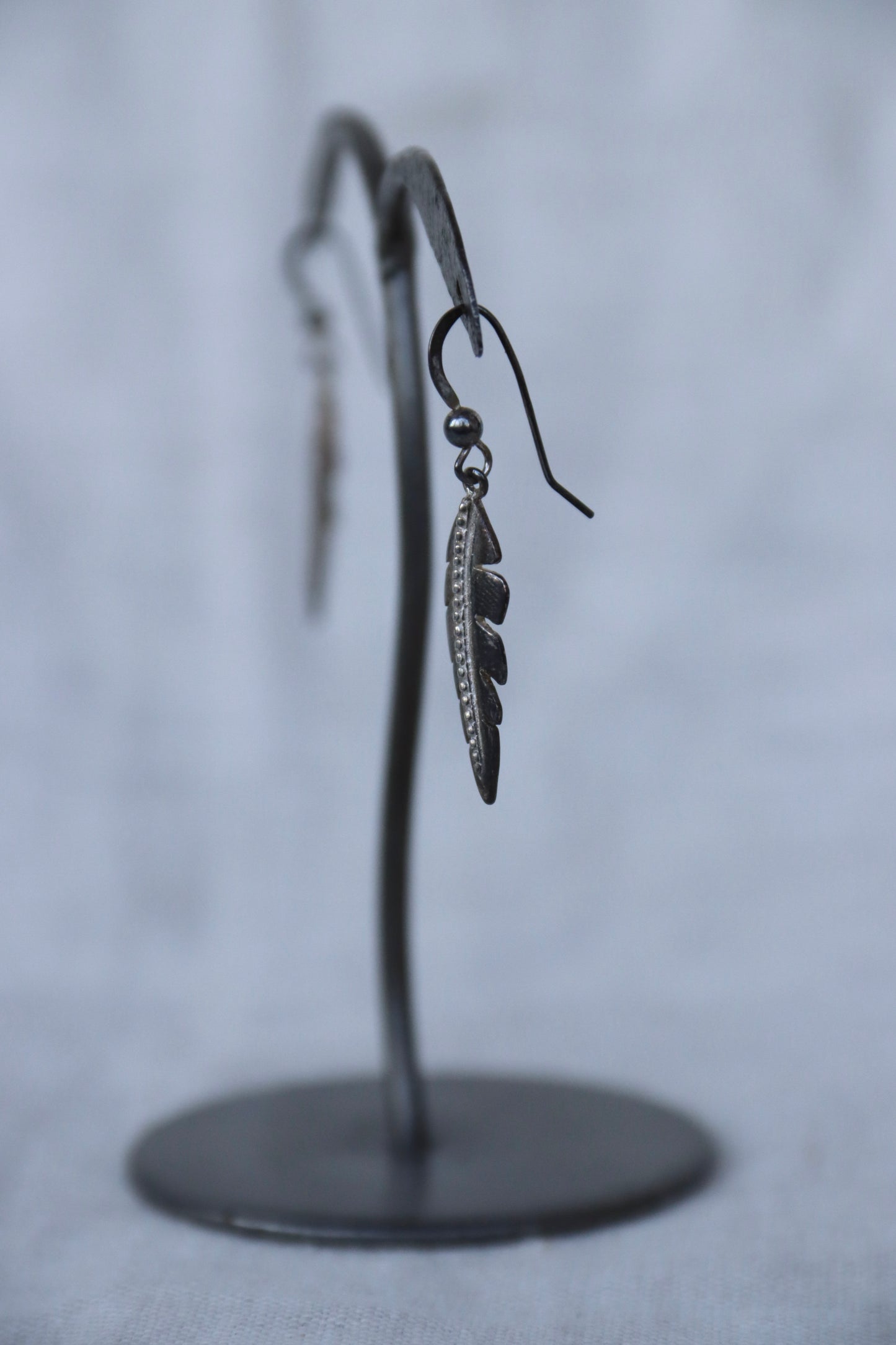 Sterling Silver Feather Earrings