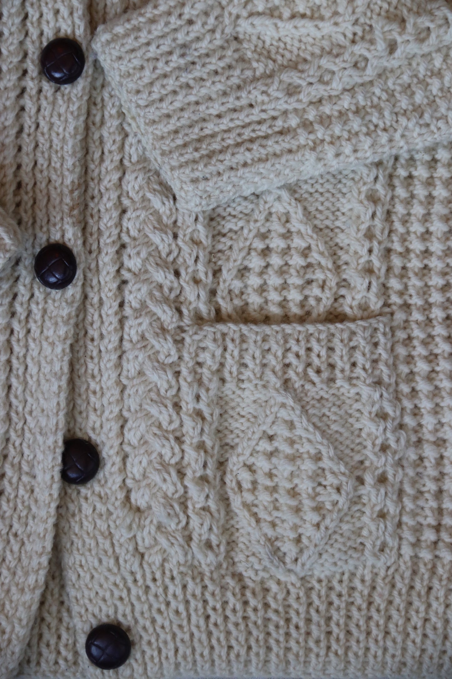 Blarney Woollen Mills White Irish Fisherman Sweater