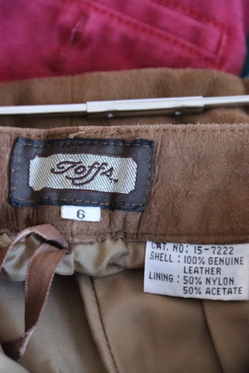 Toffs Brown Leather Pants