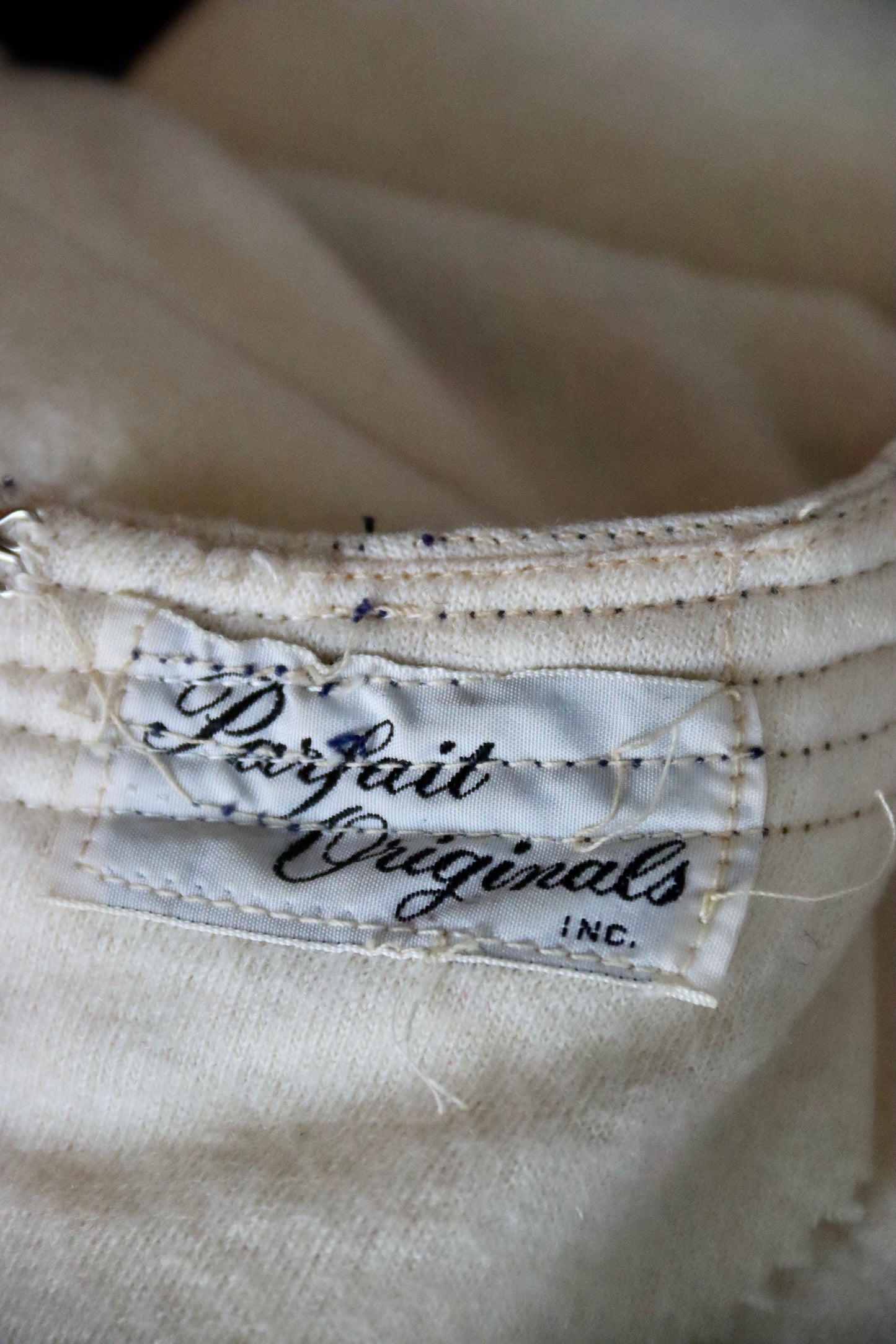 Vintage Parfait Originals Blue and White Wool Dress with Belt
