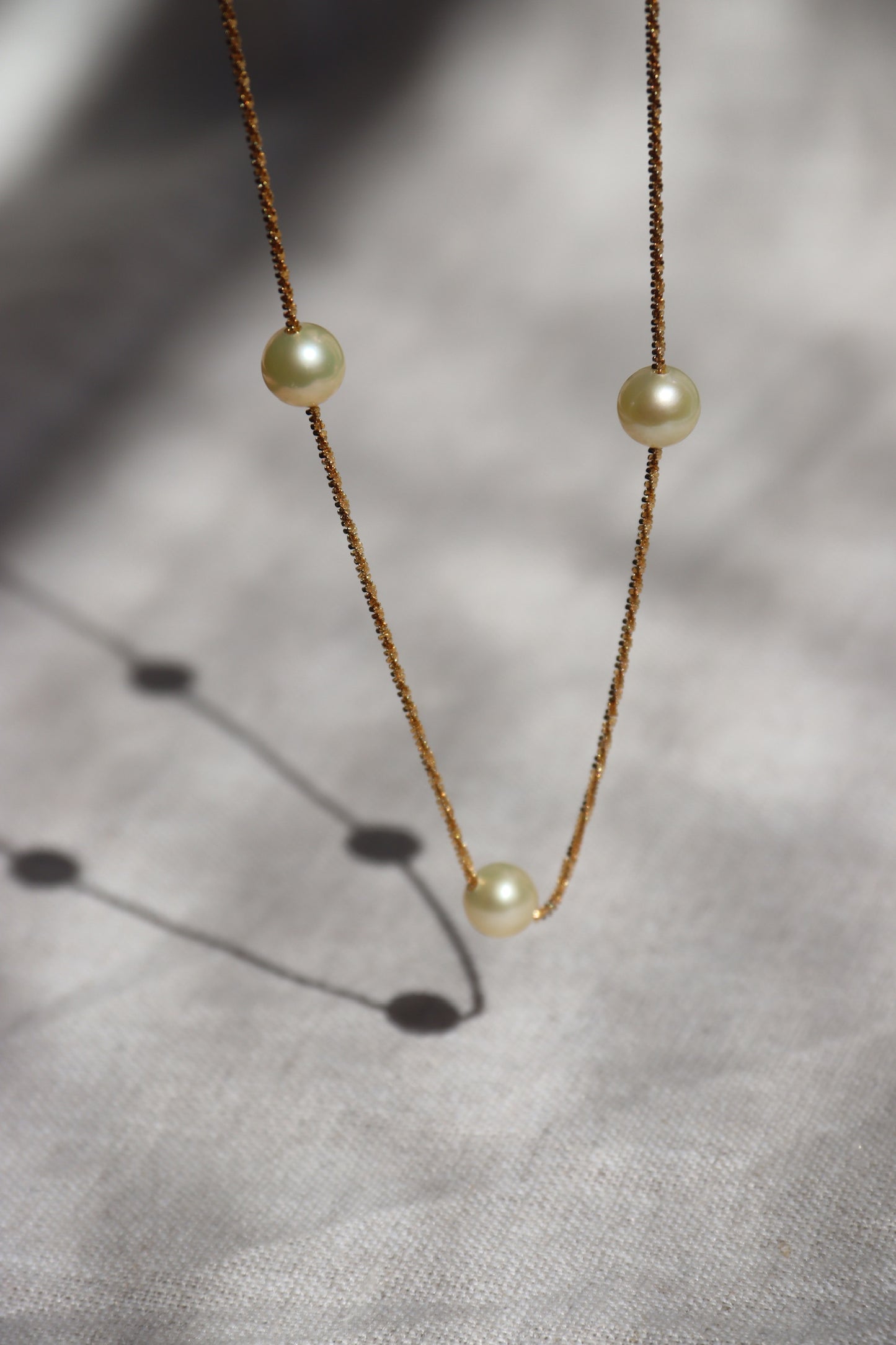 14K Milor Italian Pearl Station Necklace