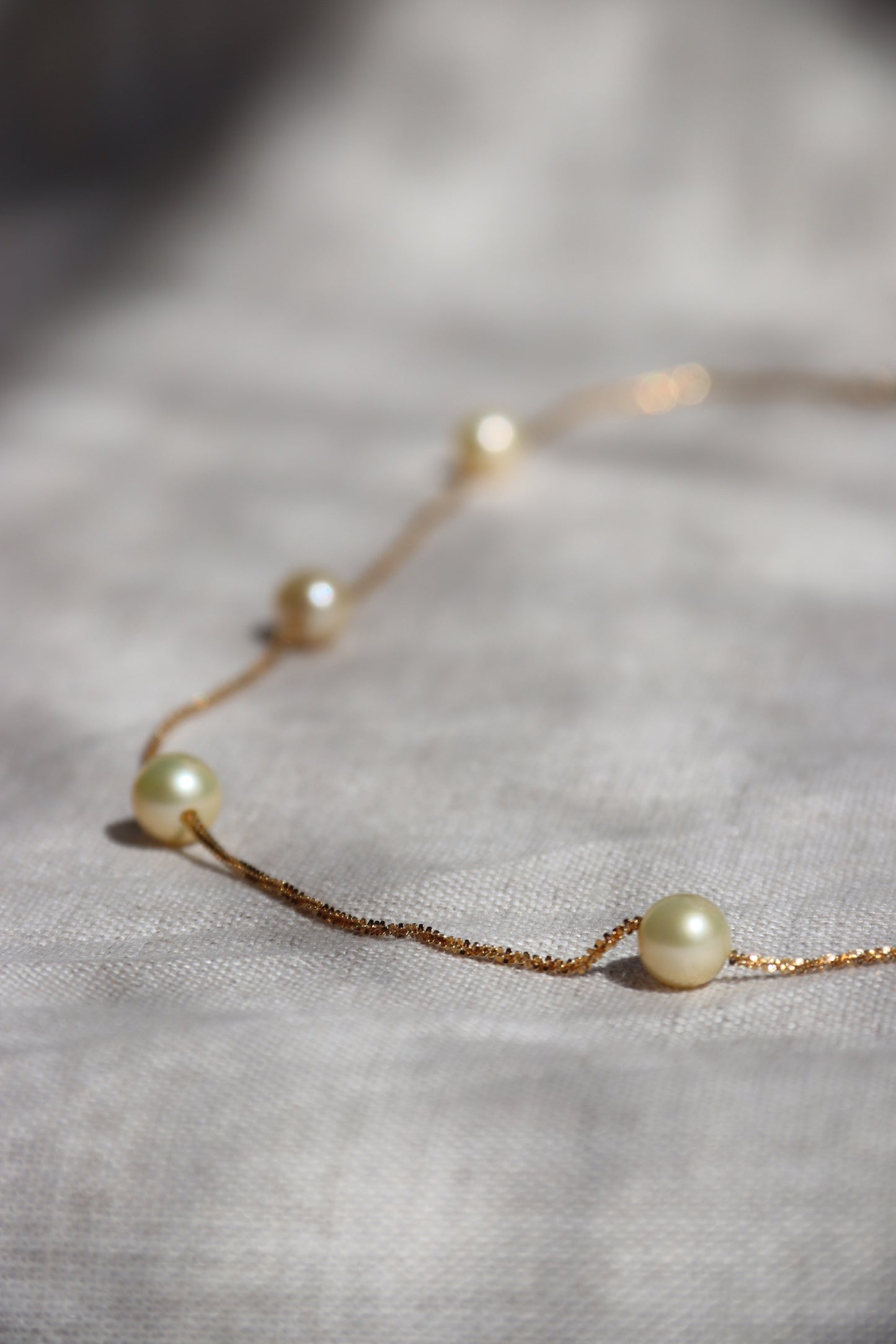 14K Milor Italian Pearl Station Necklace