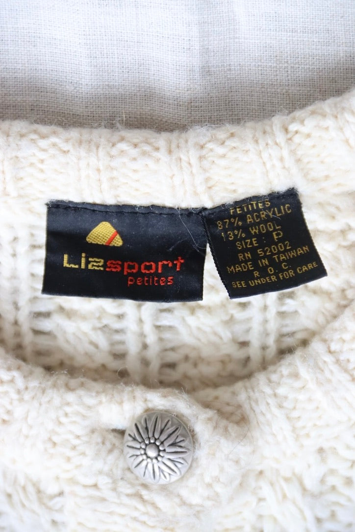 Vintage Liz Sport White Sweater