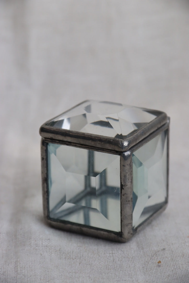 Vintage Saul Farber Beveled Glass Prism Boxes