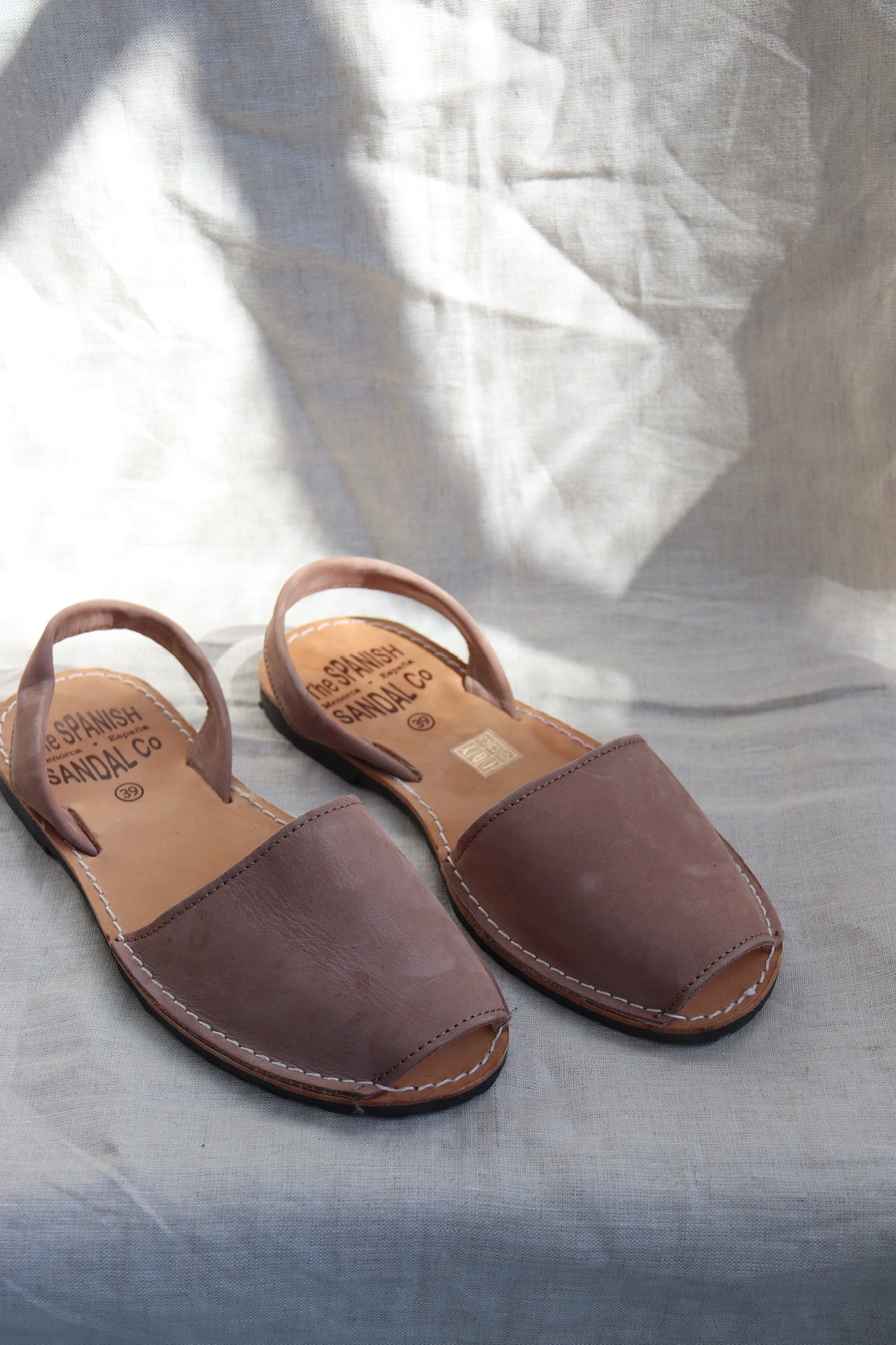 The Spanish Sandal Co Tan Flats - 39