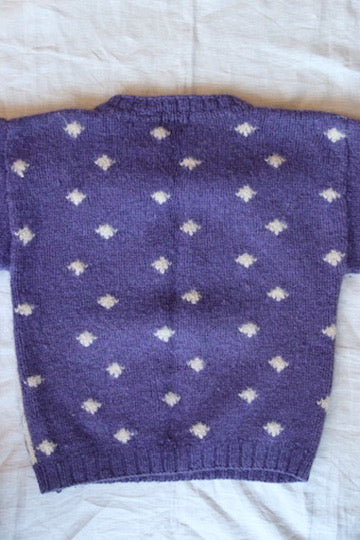Alexander Julian Purple Hand Knit Wool Sweater