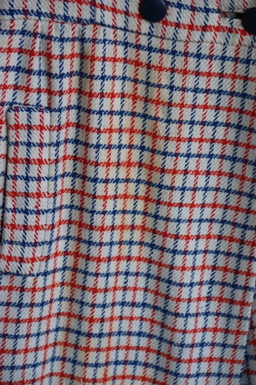 Vintage 60s Liso Plaid Button-Front Coat