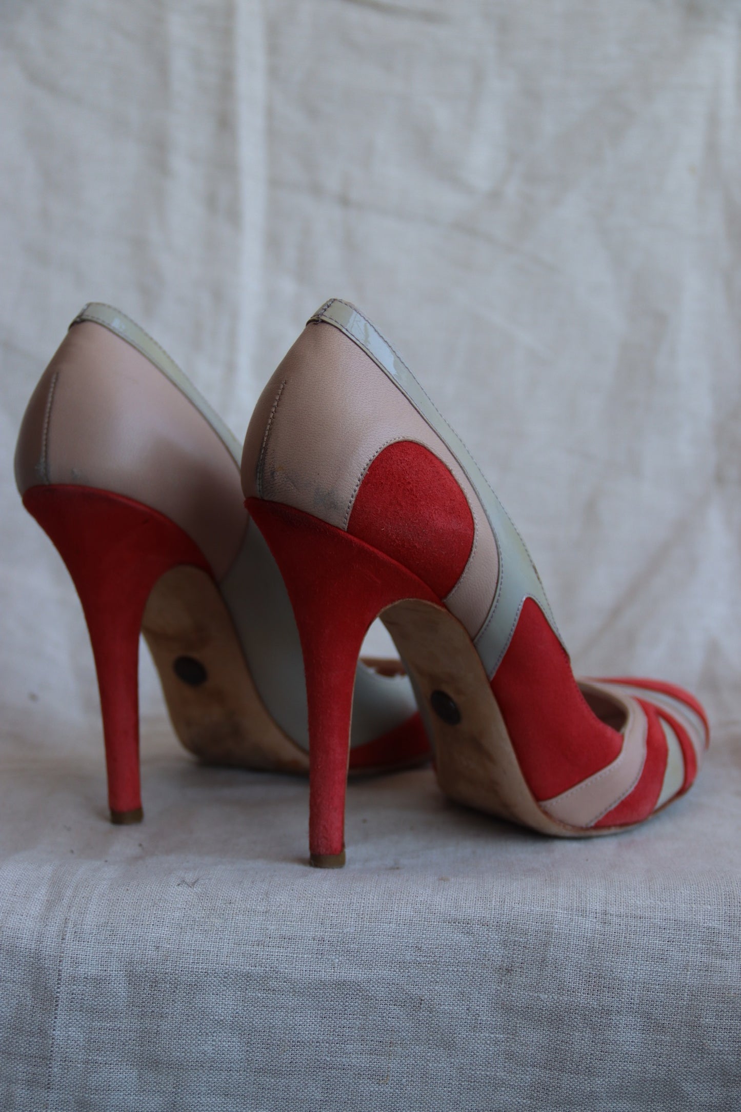 Emilio Pucci Red Suede Heels - 39