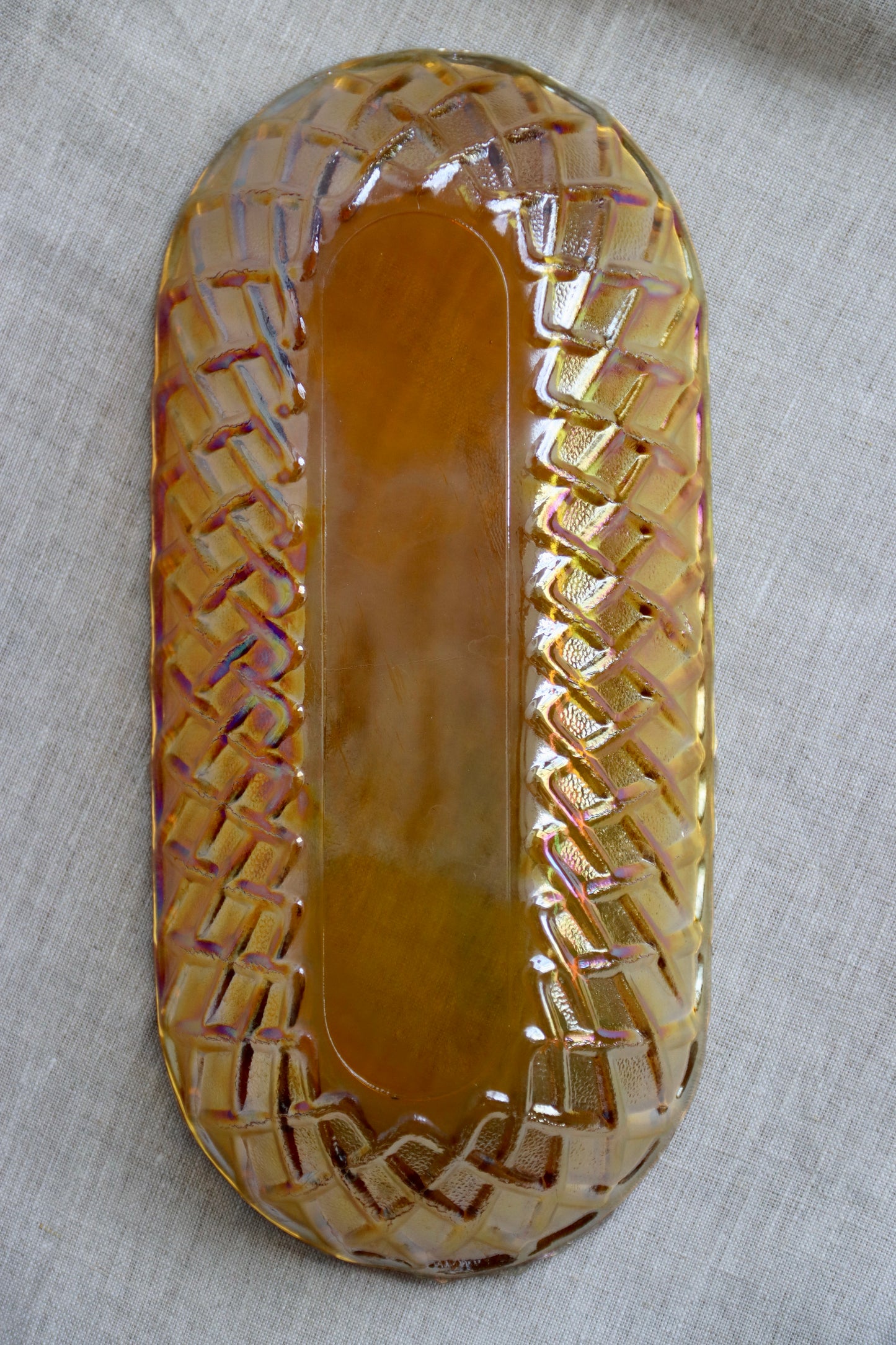 Iridescent Oval Dish