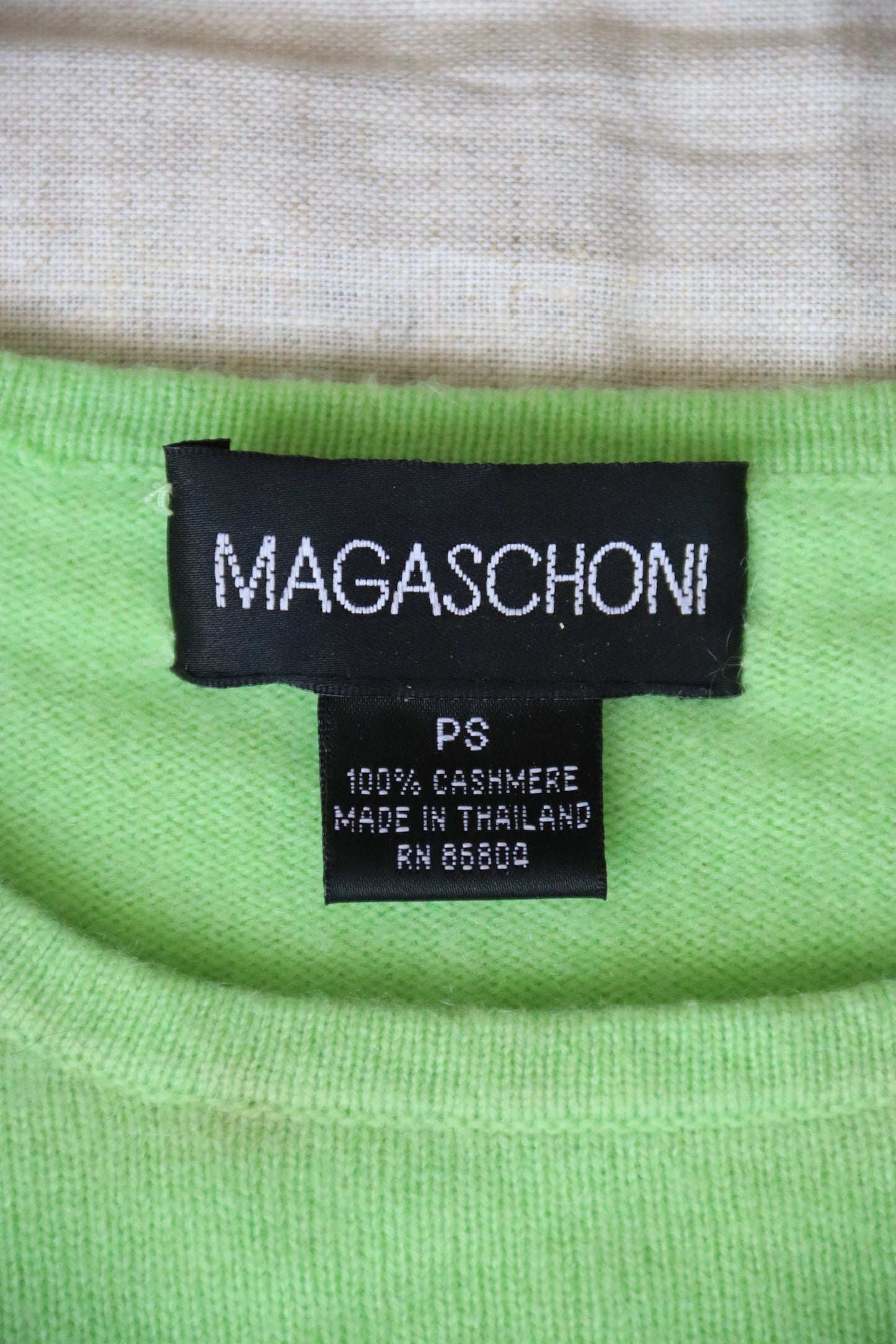 Magaschoni Electric Green Cashmere Sweater