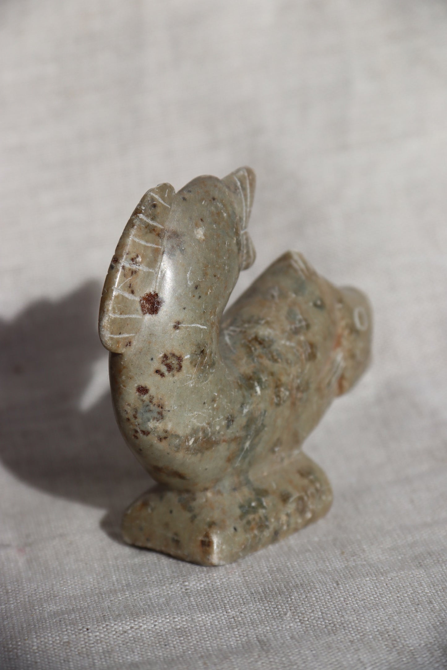 Carved Stone Fish Figurine