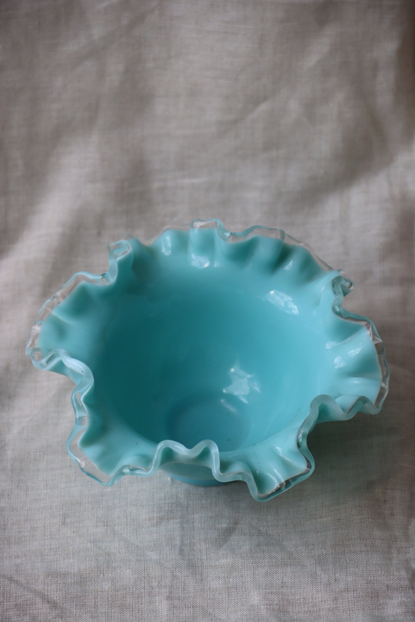 Blue Ruffle Edge Bowl