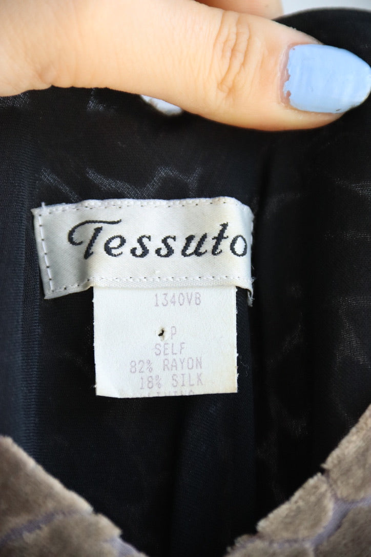 Vintage Tessuto Velvet Dress