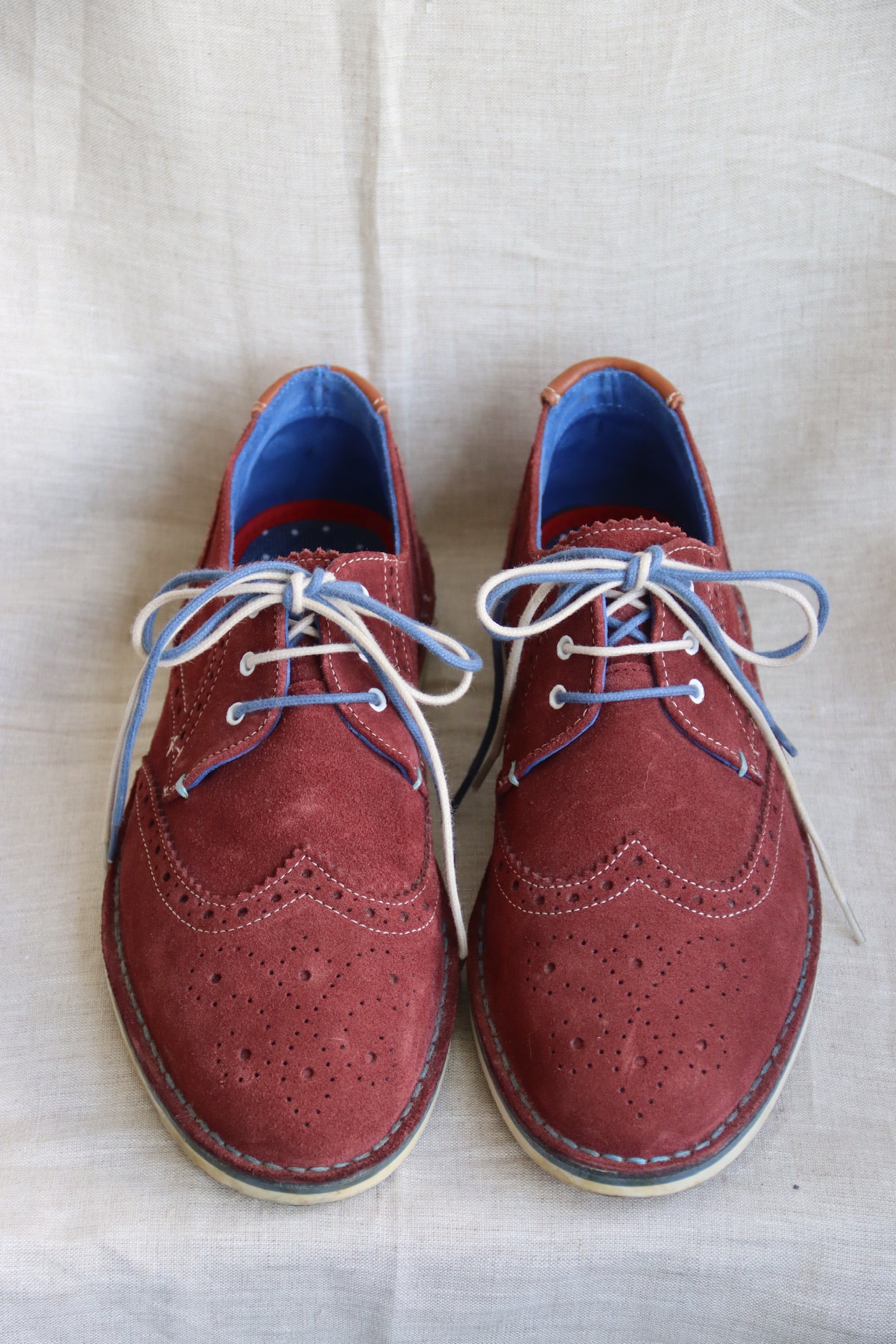 Ted Baker Maroon Suede Dress Shoes - 8.5 halfshellvintage Ted Baker Maroon Suede Dress Shoes - 8.5 halfshellvintage