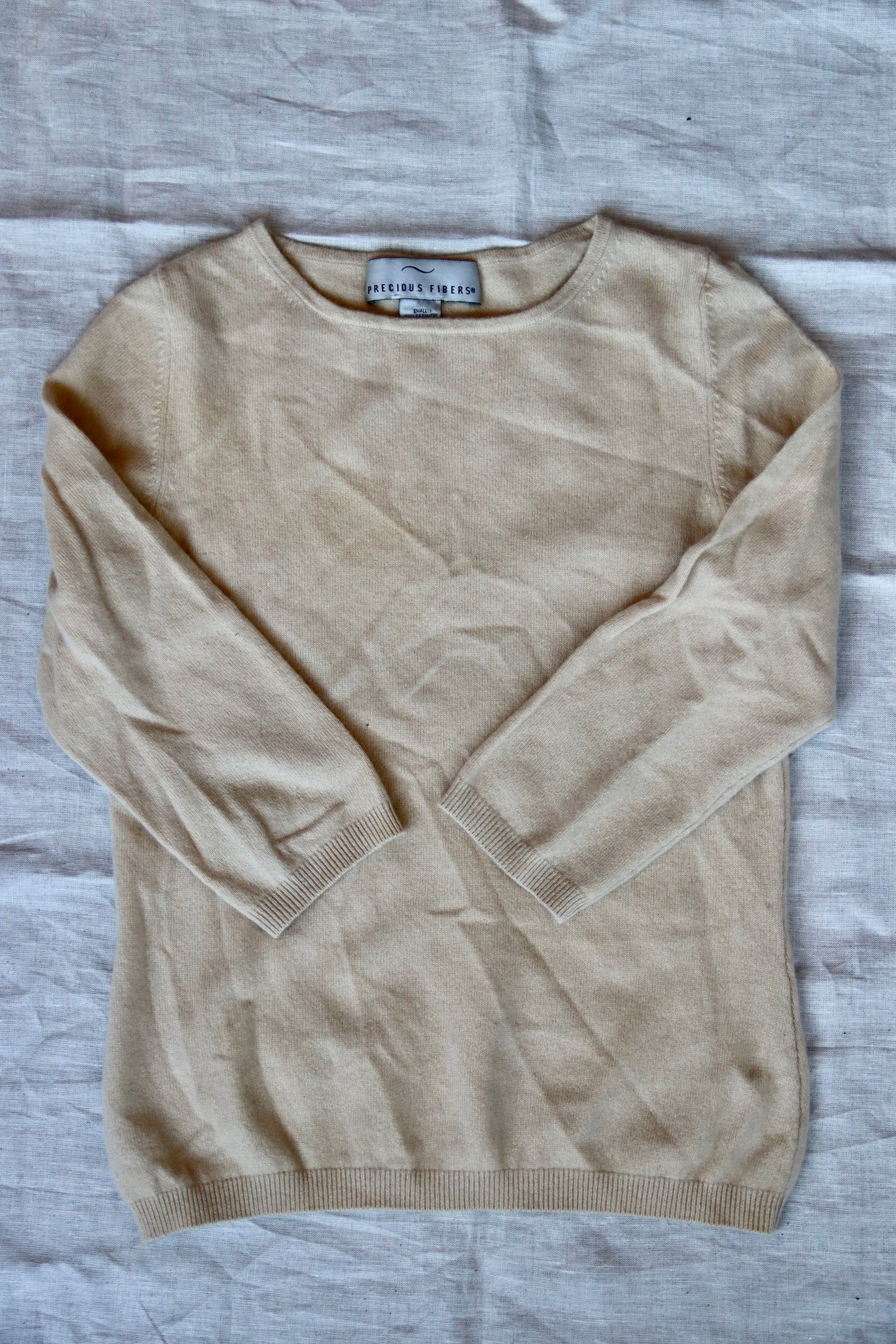 Vintage Precious Fibers Butter Yellow Cashmere Sweater