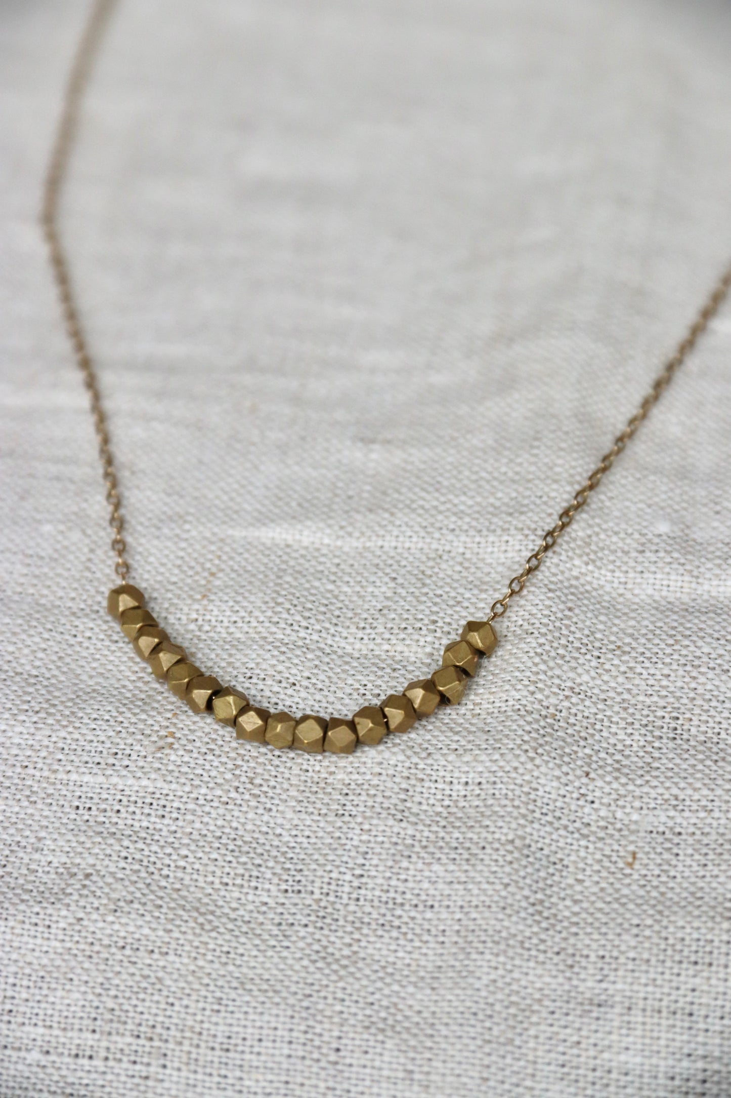 Marisa Mason Brass Beaded Necklace