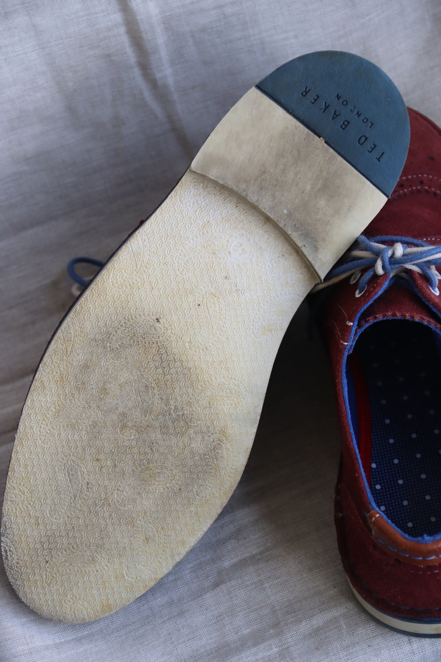 Ted Baker Maroon Suede Dress Shoes - 8.5