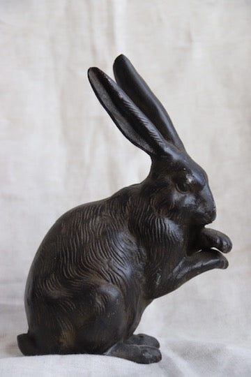 Set of 2 Japanese Rabbit Sculptures