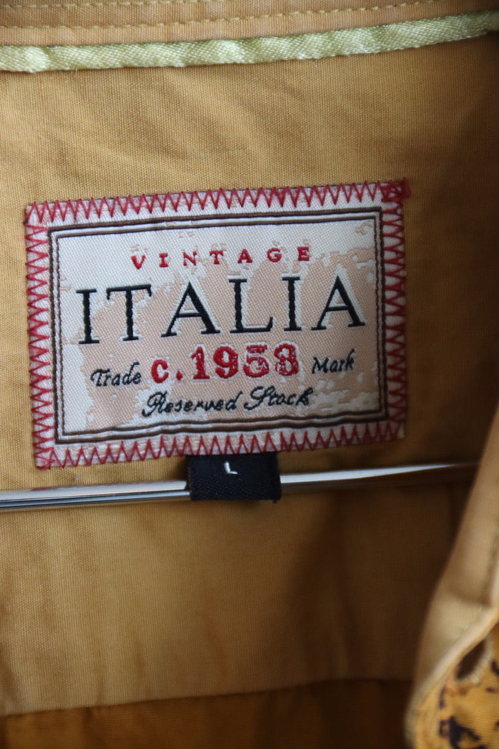 Vintage Italia Orange Velvet Shirt
