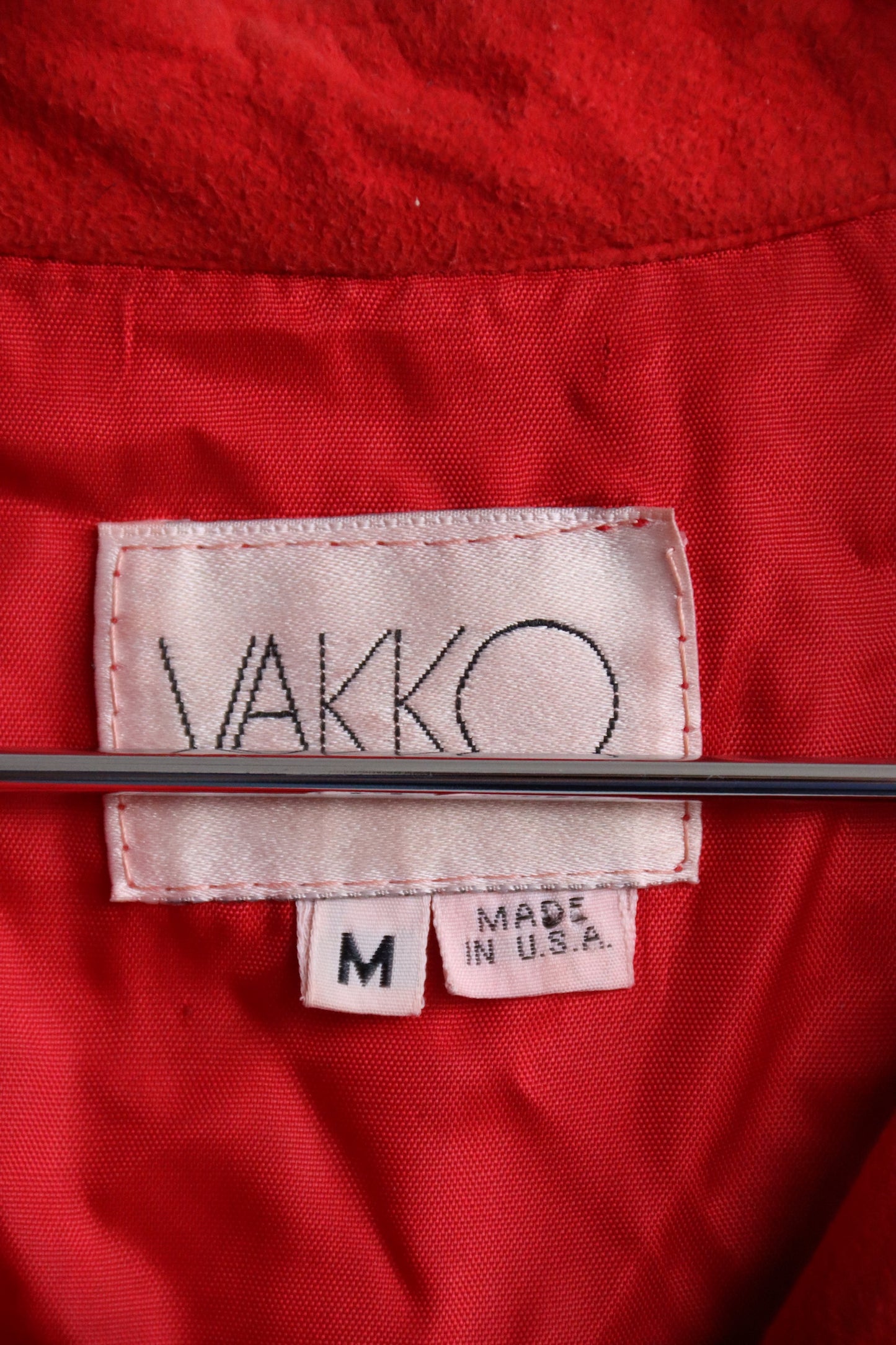 Vintage Vakko Red Suede Leather Top