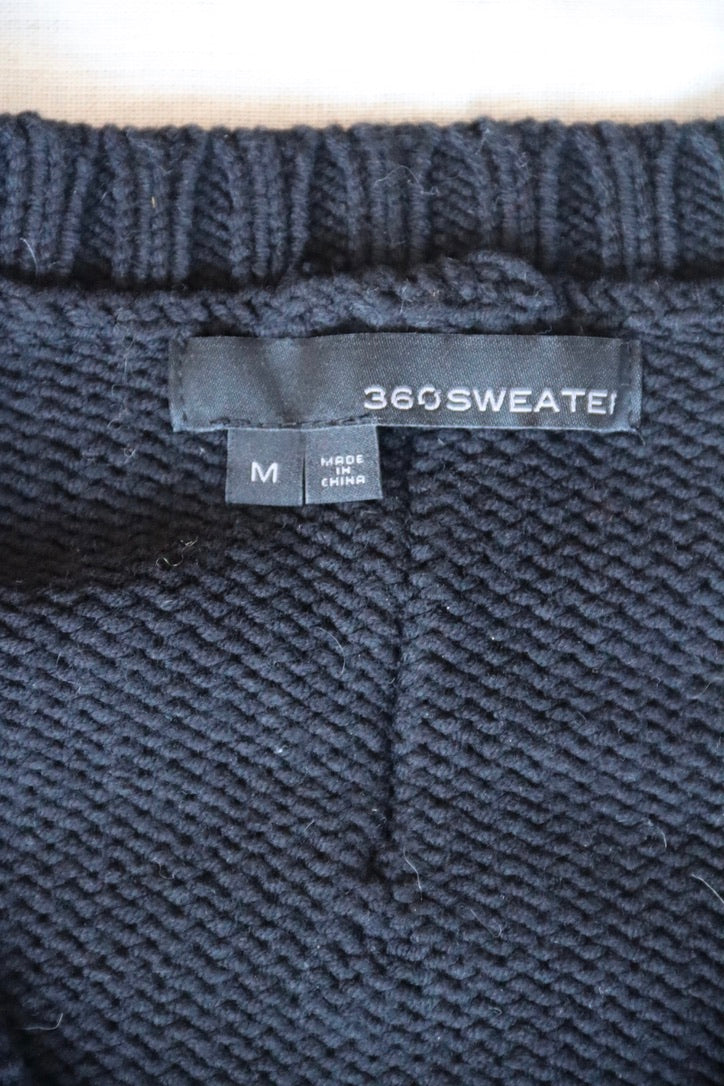 360 Sweater Black and White Cotton Sweater