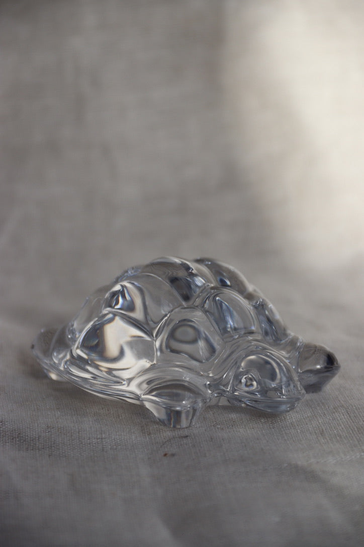 Daum Crystal Turtle Paperweight