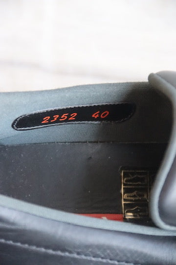 Prada 2352 Slip On Black Leather Loafers - 40