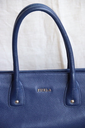 Furla Blue Leather Bag